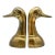 Mid-20th Century Patinated Brass Mallard Duck Bookends- Set of 2 For Sale