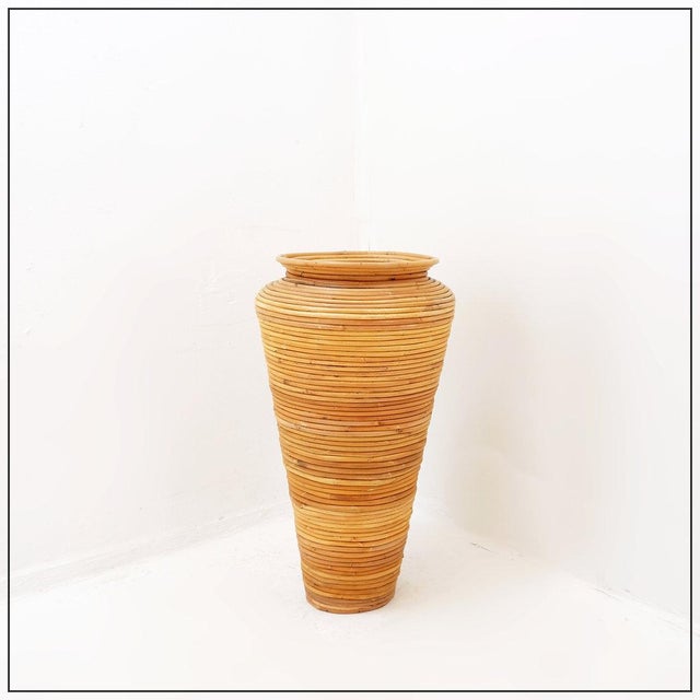 Vintage Rattan Floor Vase or Umbrella Stand For Sale - Image 14 of 14