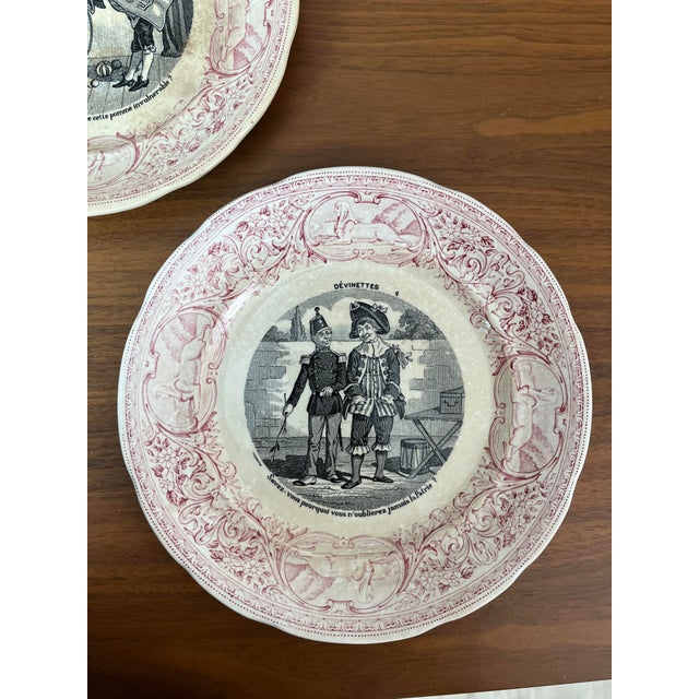 1920s Vintage Riddle Plates, 1920s, Set of 5 For Sale - Image 5 of 16