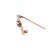 Modern 14k Yellow Gold Diamond Vintage Brooch For Sale - Image 3 of 9