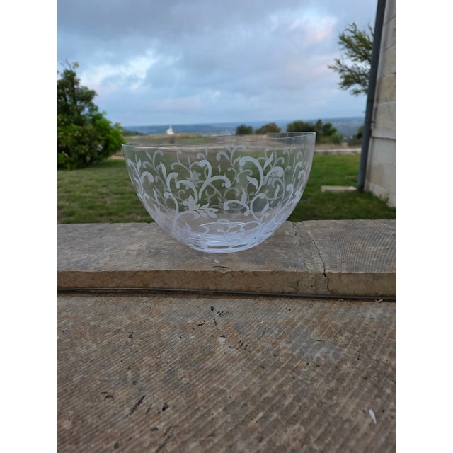1990s Ralph Lauren Mandarin Crystal Bowl For Sale - Image 5 of 11