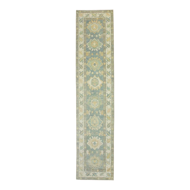 Turkish Oushak Runner Rug 2'8" x 12'2" #17214 For Sale