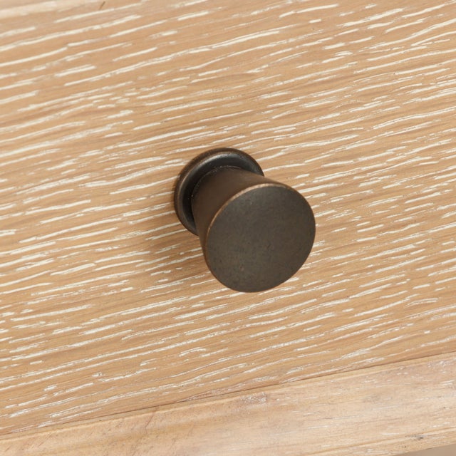 Bristol Park Whitewashed Oak Wood Open Nightstand For Sale In Los Angeles - Image 6 of 9