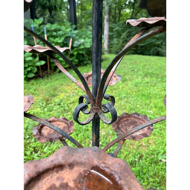 American Vintage Wrought Iron Plant Stand For Sale - Image 3 of 12