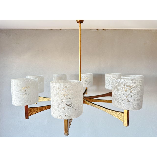 Angelo Brotto Vintage Chandelier attributed to Angelo Brotto for Esperia, 1970s For Sale - Image 4 of 12