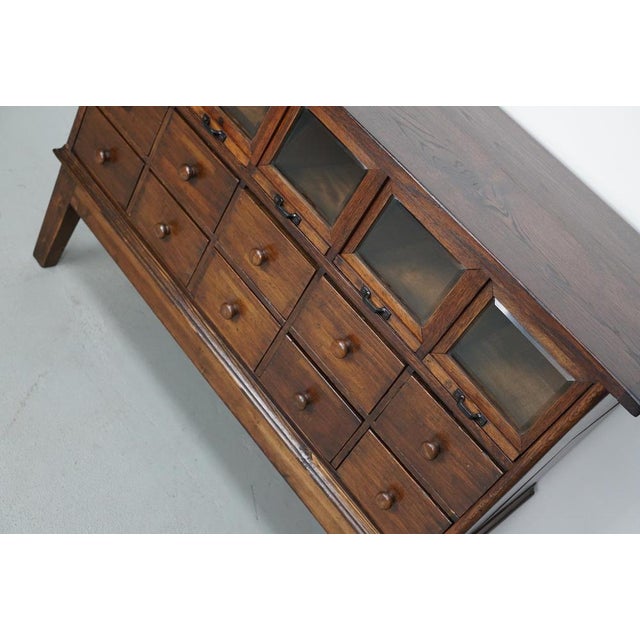 Vintage German Oak Haberdashery Shop Cabinet, 1920s For Sale - Image 13 of 18