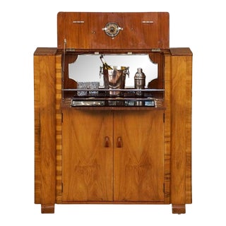 English Cocktail Bar or Drinks Cabinet From the Art Deco Era For Sale