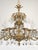Antique Opulent Brass Cut Lead Crystal Chandeliers 30 Wide ~ Pair Available For Sale - Image 4 of 5
