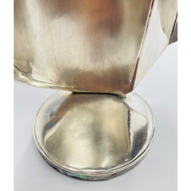 Silver 1980s Large Silver & Abalone Madonna Sculpture by Emilia Castillo for Los Castillo For Sale - Image 8 of 18