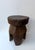 Mid-Century Modern Pair of massive wood brutalist artisanal handmade sculpted mushroom stools or side end low coffee...