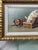 American Antique Oil Painting on Board of Playful Pups in Nice Gold Gilt Frame For Sale - Image 3 of 9