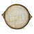 1910s Antique Apollo Silver Co. Gilt Brass Vanity Tray With Lace Under Glass For Sale - Image 5 of 13