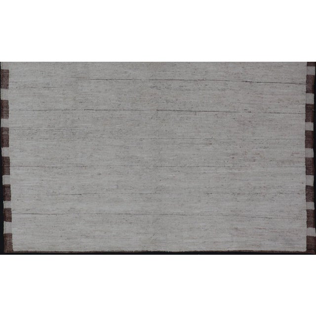 Minimalist Modern Rug by Keivan Woven Arts in Off White 10'2 X 13'3 For Sale - Image 11 of 12