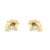 10K Yellow Gold 1/10 Cttw Round Brilliant-Cut Diamond Espira Swirls Solitaire Push Back Stud Earrings, A Pair For Sale - Image 4 of 7