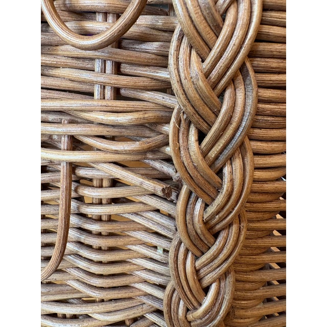 Late 20th Century Ralph Lauren Safari Collection Tan Wicker Rocking Chair For Sale - Image 15 of 18