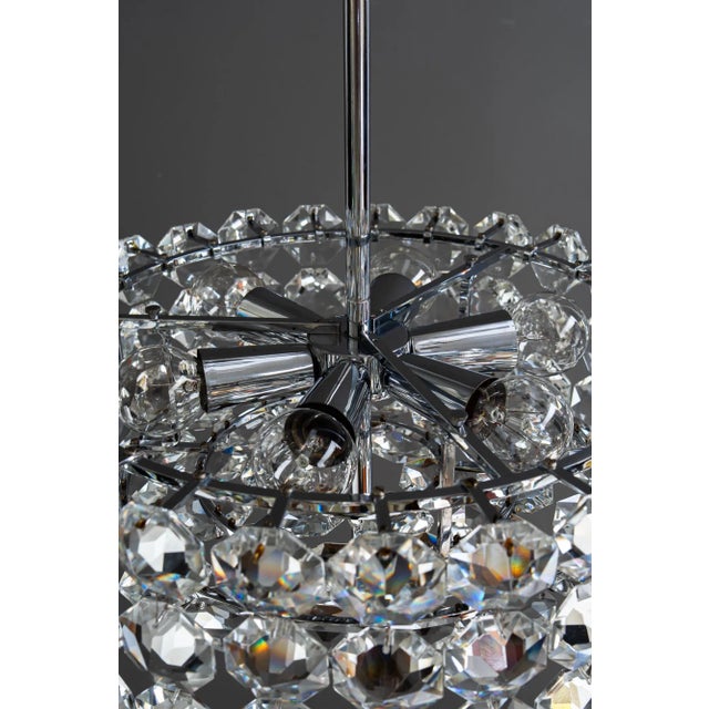 Chromed Chandelier from Bakalowits, Vienna, 1950s For Sale - Image 11 of 18