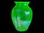 Rare Anchor Hocking Cameo, also known as Ballerina or Dancing Girl, green uranium glass vase dating to the 1930s. The...