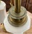 Vintage Stiffel Creamy White Ceramic and Brass Plume Buffet or Table Lamps, a Pair For Sale - Image 9 of 12