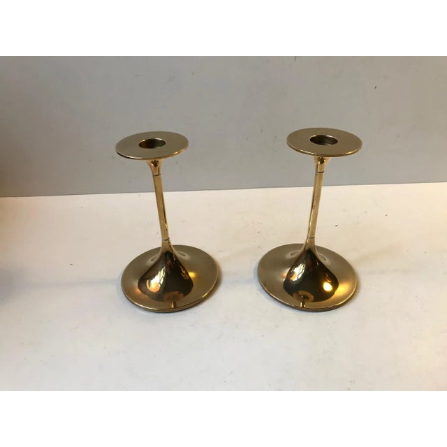 Metal Model Hi-Fi Brass Candlesticks by Max Brüel for Torben Orskov, 1960s, Set of 2 For Sale - Image 7 of 11