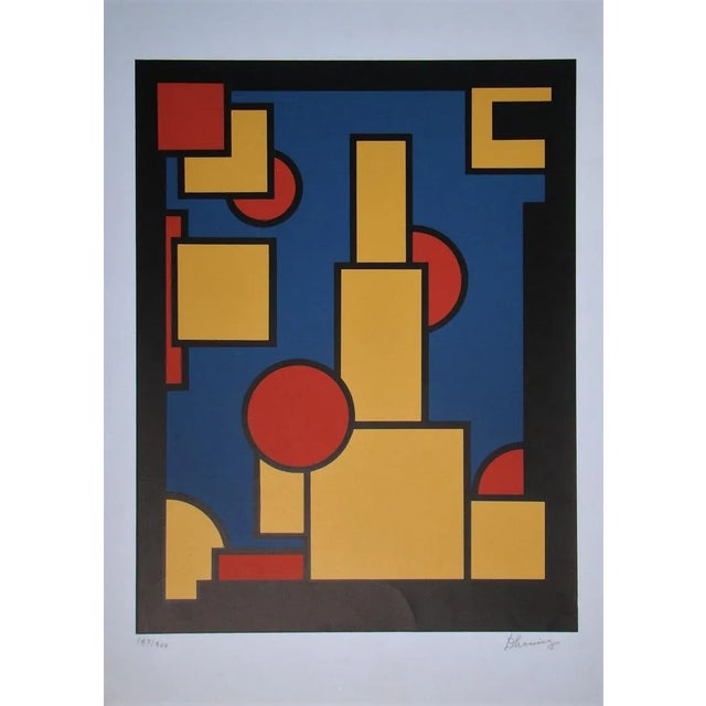 Constructive Composition Screen Print by Dirk Koning, 1970 For Sale - Image 12 of 12