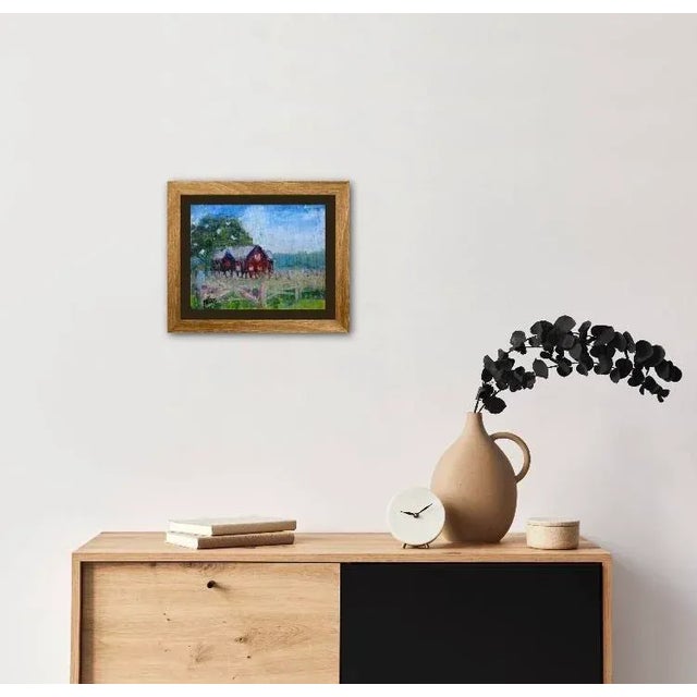 Quiet Places & Coastal — Back Side, Brown Shake House Original oil painting by Haas, 10 x 8 unframed linen panel, signed....