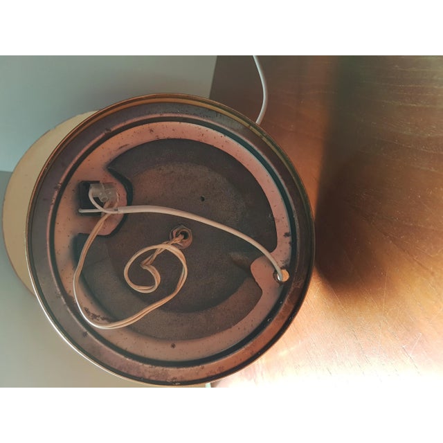 Metal Italian Brass & Lacquered Metal Table Lamp, 1950s For Sale - Image 7 of 8