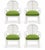 Beautiful vintage Typhoon fan-back rattan armchairs, newly refinished in a crisp high-gloss white lacquer. Each chair...