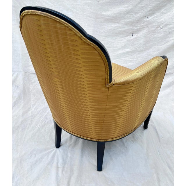 Pair of French Art Deco Bergere Chairs in the Style of Paul Follot For Sale - Image 11 of 12