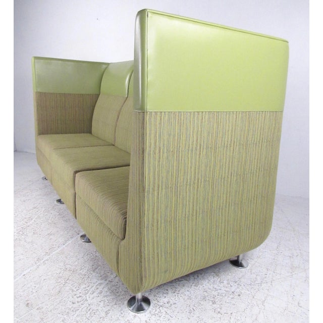 Contemporary Modern Booth Style Sofa For Sale - Image 3 of 13