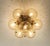 Sakura Polished Brass Amber Bubbles Globe Flush Mount by Fabio Ltd For Sale - Image 6 of 7