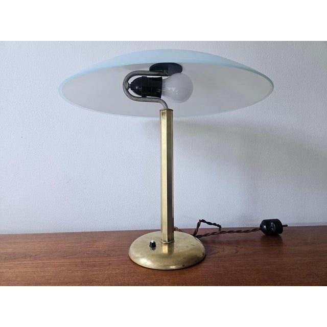 Gold Vintage Art Deco Table Lamp, Germany, 1930s For Sale - Image 8 of 15