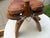 Brown Mid-Century Modern Wooden Stool For Sale - Image 8 of 11