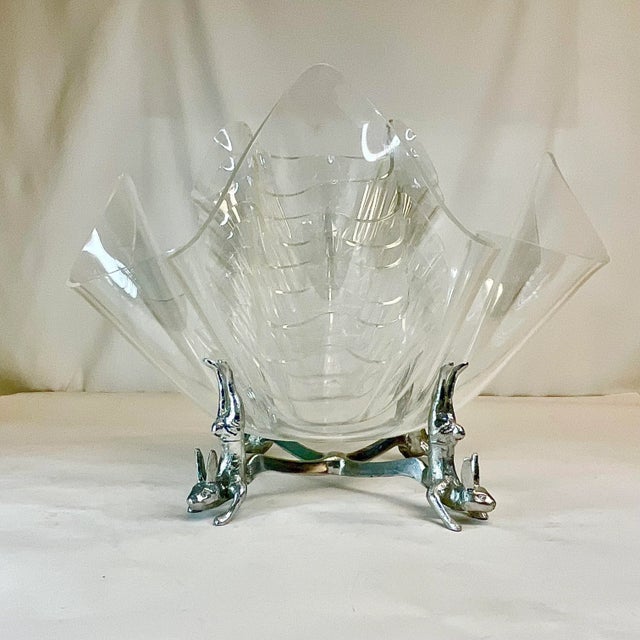 1980s 1986 Vintage Hollywood Regency Arthur Court Bunny Base & Lucite Salad Bowls - 10 Piece Set, Easter For Sale - Image 5 of 12