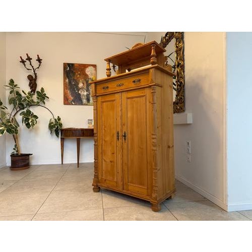 Brown Antique Vertico Cabinet in Softwood For Sale - Image 8 of 14