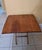 Mid 20th Century MCM Adjustable Elevator Table Coffee to Dining Solid Wood Drop Leaf X‑Frame Base For Sale - Image 5 of 10