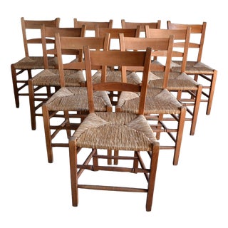 Church Chairs, Set of 10 For Sale