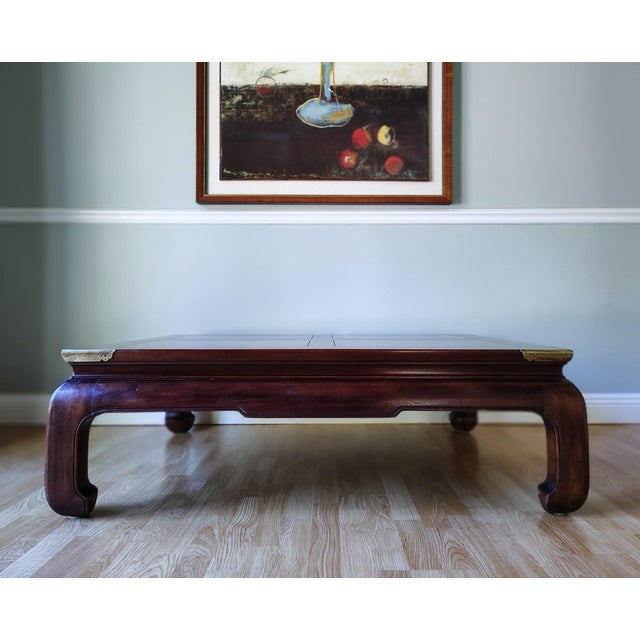Wood 1980s Campaign Ming Coffee Table by Henredon For Sale - Image 7 of 12