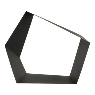 Baker Modern Black Metal Geometric Sculpture For Sale