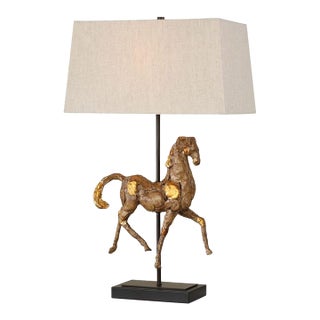 Golden Horse Table Lamp For Sale