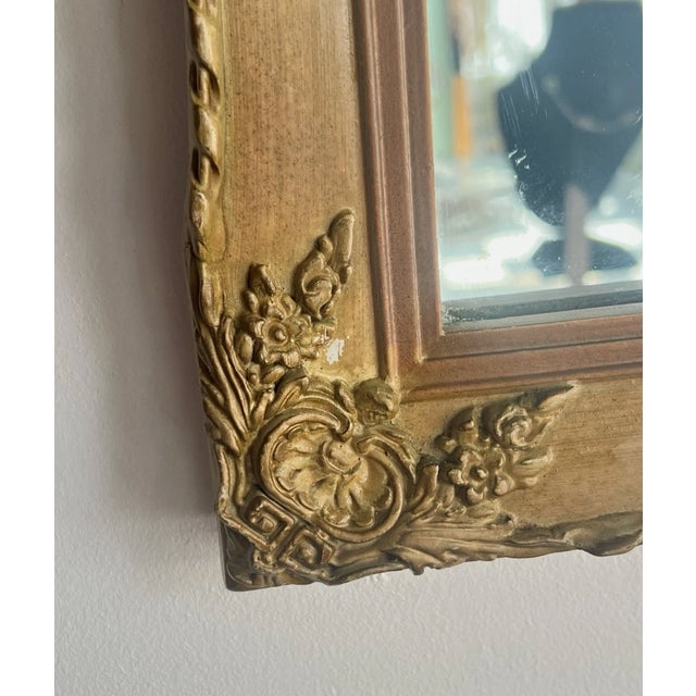1970s Art Deco Ornate Carved Wood Mirror For Sale In Lexington, KY - Image 6 of 11