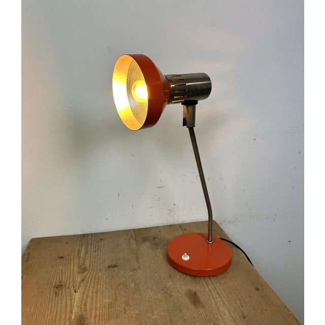 Vintage Orange East German Table Lamp from Aka Electric, 1970s For Sale - Image 16 of 18