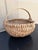 Brown Antique American Splint Oak Basket With Handled Form, Late 19th Century For Sale - Image 8 of 13