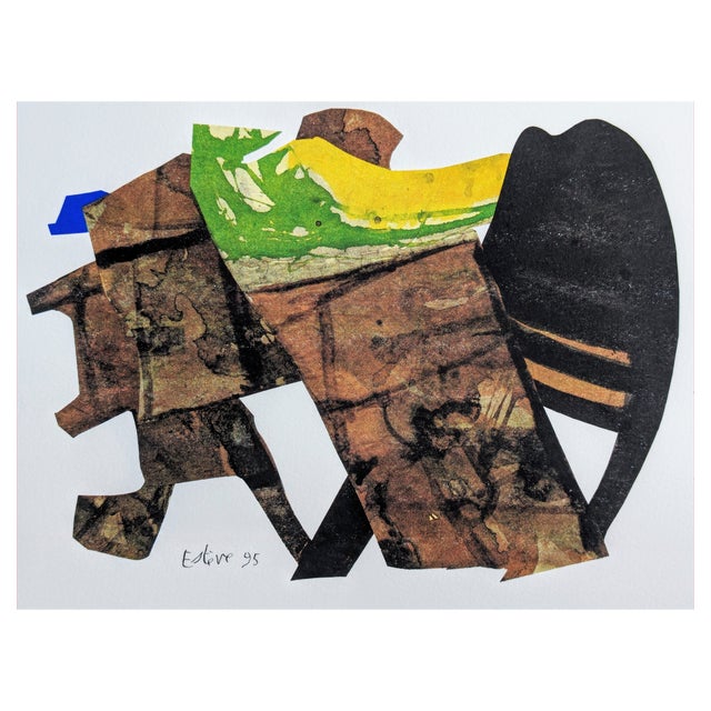 Maurice Esteve, Composition after Collage, Original Lithograph, 1998 For Sale
