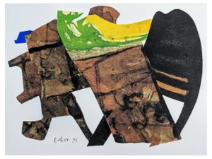 Maurice Esteve, Composition after Collage, Original Lithograph, 1998