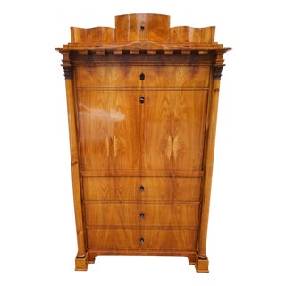 Biedermeier Secretaire in Cherry Wood, 1840 For Sale