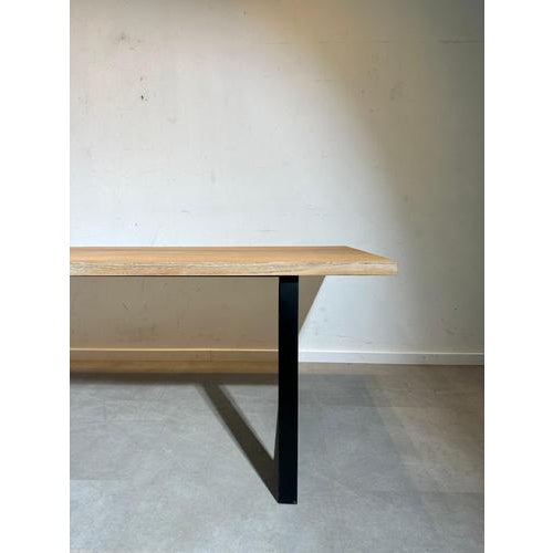 Wood Dining Table with Oak Top from Grutman For Sale - Image 7 of 7