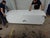 Modern White Lacquered Credenza With Chrome Pulls For Sale - Image 9 of 10