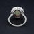 Vintage Australian Opal Diamond Halo Ring 14k White Gold Circa 1910 Size 5.25 For Sale - Image 9 of 11