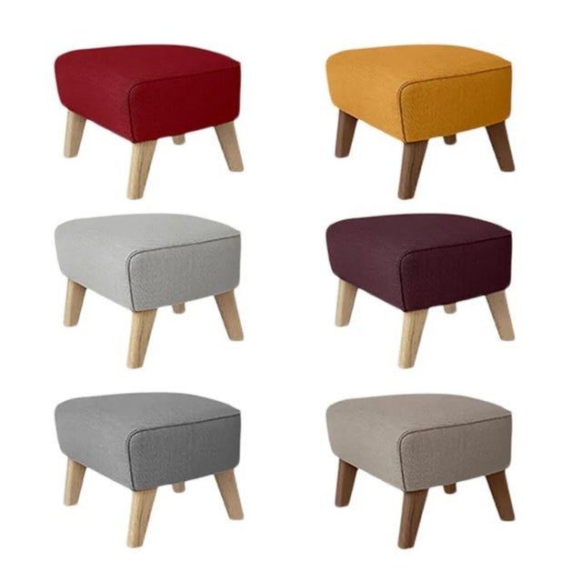 Contemporary Light Grey Smoked Oak Raf Simons Vidar 3 My Own Chair Footstools by Lassen, Set of 4 For Sale - Image 3 of 5