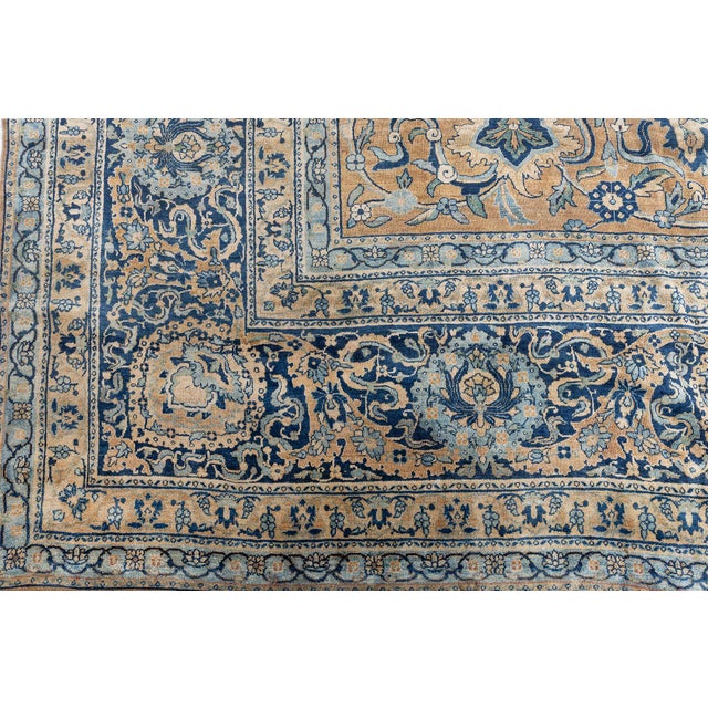 Textile Authentic 19th Century Persian Kirman Handmade Wool Rug For Sale - Image 7 of 9